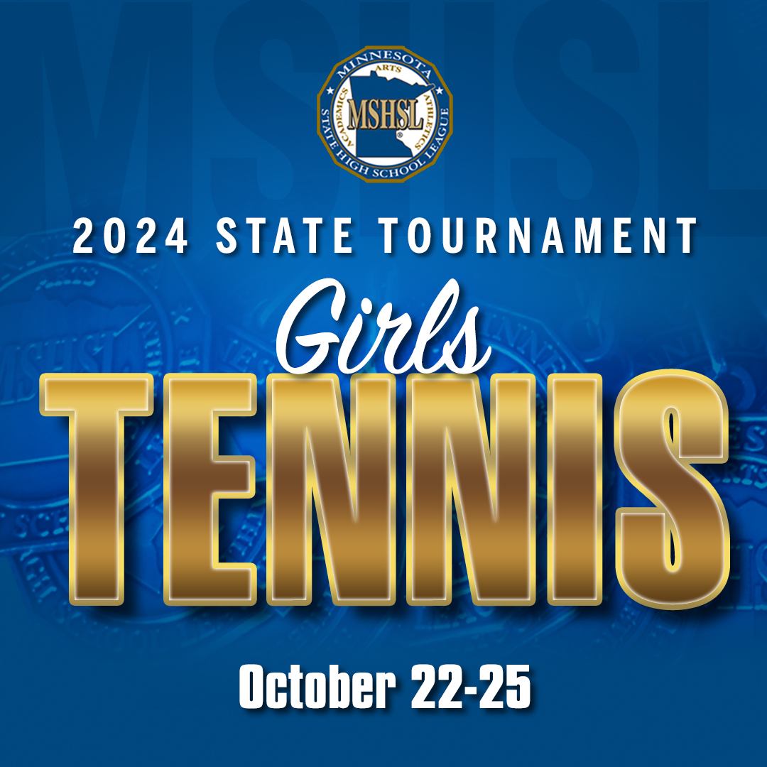 🎾🎾🎾🎾The Girls Tennis State Tournament begins tomorrow.  Class A is held at Reed-Sweat Family Tennis Center and Class AA at Baseline Tennis Center, University of Minnesota.

🎾Brackets and other tournament information are available here:
http://mshsl.org/girlstennis

📣Spectator Guide: View important information before you attend: https://mshsl.org/sites/default/files/2024-10/2024-girls-tennis-spectator-guide.pdf

🎟Tickets: All tickets should be purchased online: https://mshsl.org/tickets 
 
📘Tournament Souvenir Program: View, download or print the online program here: http://mshsl.org/programs 
 
👕Apparel: Purchase apparel onsite or online here:  https://mshsl.signatureconcepts.shop 
 
🏆Advance Release: Read a preview of the tournament here: http://mshsl.org/news 
 
🏛Archives: Learn more about past tournaments here: http://mshsl.org/archives