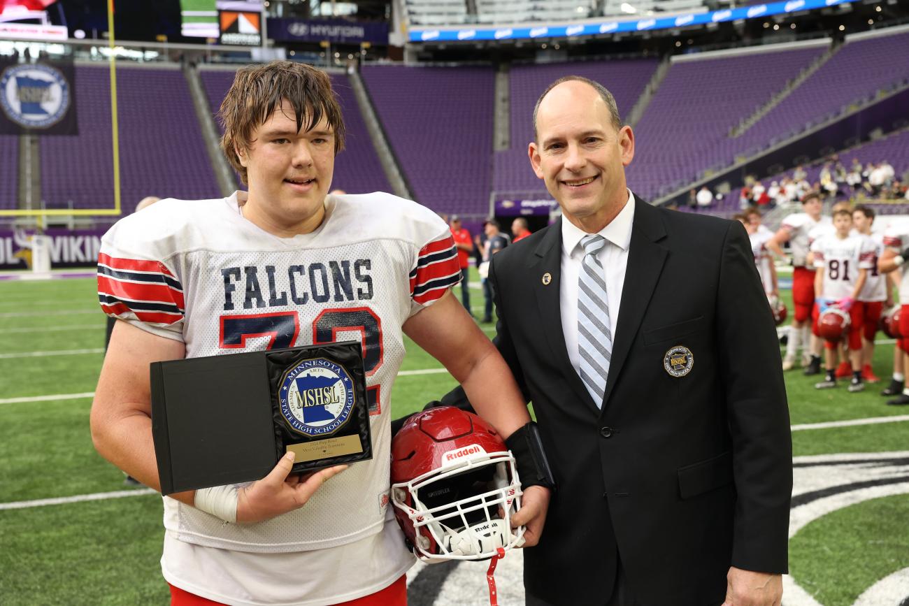 2024 Football Prep Bowl Most Valuable Teammate Class Fertile Beltrami